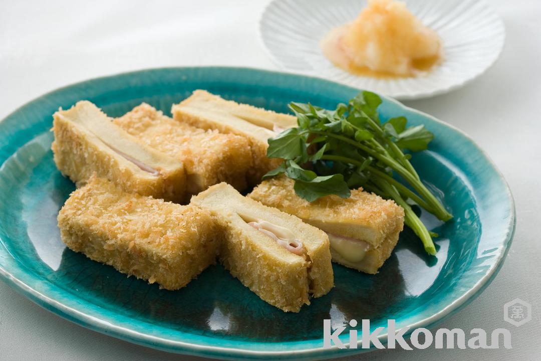 写真：高野豆腐のチーズハムサンドフライ