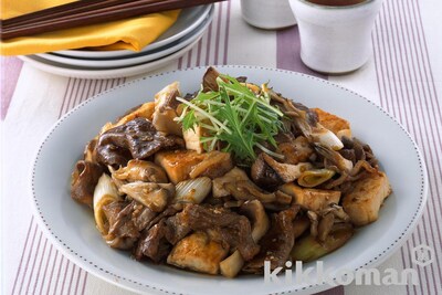 写真:牛肉と豆腐の炒め物