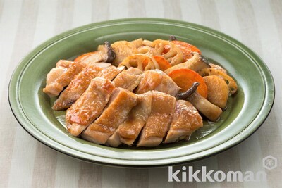 写真:根菜と鶏肉のだしてり焼き