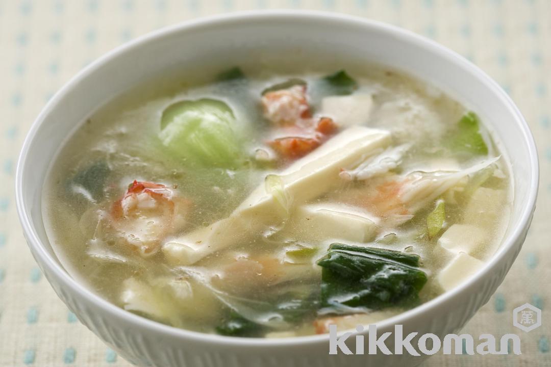 写真：かにの中華風スープ