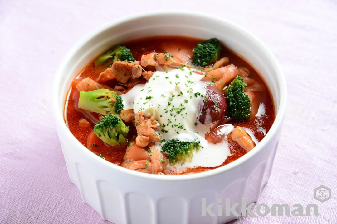 写真：野菜ごろごろトマトスープ