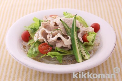 写真:豚しゃぶと夏野菜のぶっかけ春雨麺