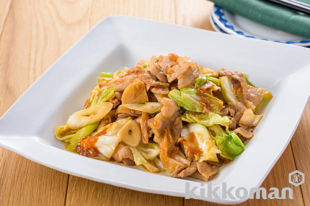 Recipe Directions For Japanese Style Twice Cooked Pork Kikkoman Corporation