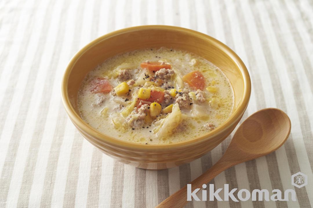 写真：白菜の豆乳スープ