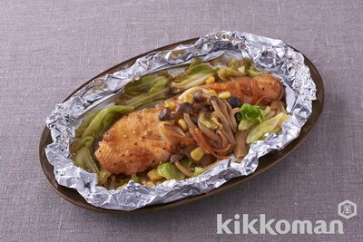 鮭の濃厚ホイル焼きのレシピ つくり方 キッコーマン ホームクッキング