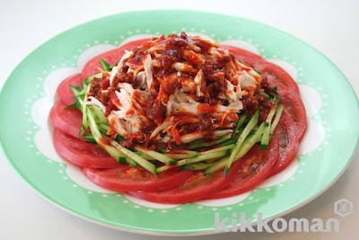 写真:韓国風バンバンジー(具麺ソース使用)