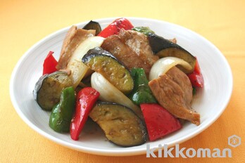 なすと豚肉のスタミナ炒めのレシピ つくり方 キッコーマン ホームクッキング