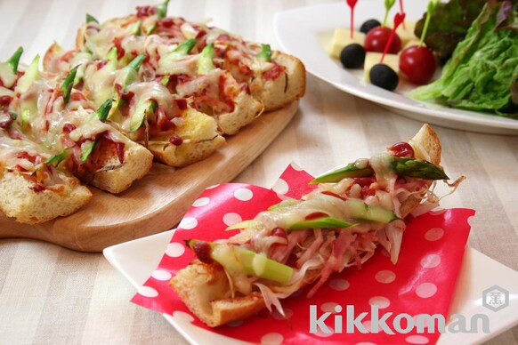バゲットスティックピザのレシピ つくり方 キッコーマン ホームクッキング