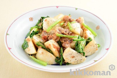 写真:かぶと豚バラの炒め物
