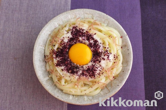 とろろゆかりだしかけうどんのレシピ つくり方 キッコーマン ホームクッキング