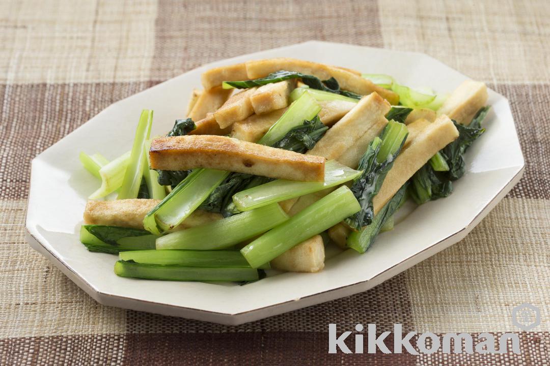 写真：高野豆腐と小松菜の炒め物