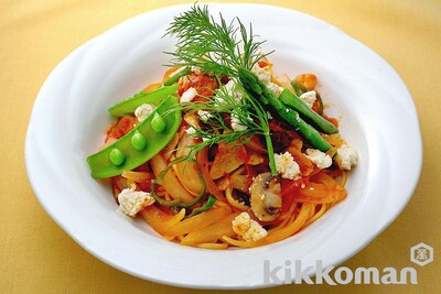 写真:豆乳チーズ風トマトパスタ