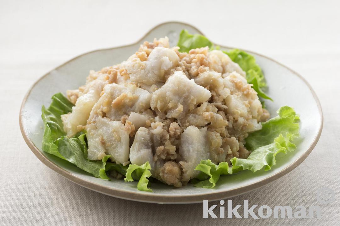 里芋とひき肉のマッシュサラダのレシピ つくり方 キッコーマン ホームクッキング