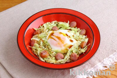 写真:電子レンジで目玉焼き