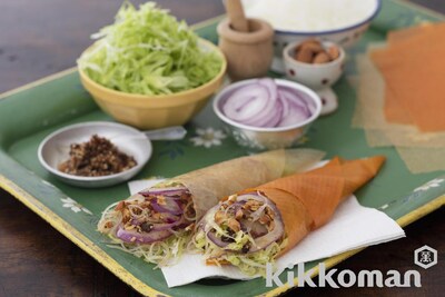 写真:ビーフンの野菜シート巻き(TEMAKI)