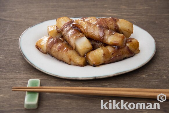餅の肉巻き甘辛炒めのレシピ つくり方 キッコーマン ホームクッキング 餅の肉巻き甘辛炒めのレシピ つくり方 キッコーマン ホームクッキング