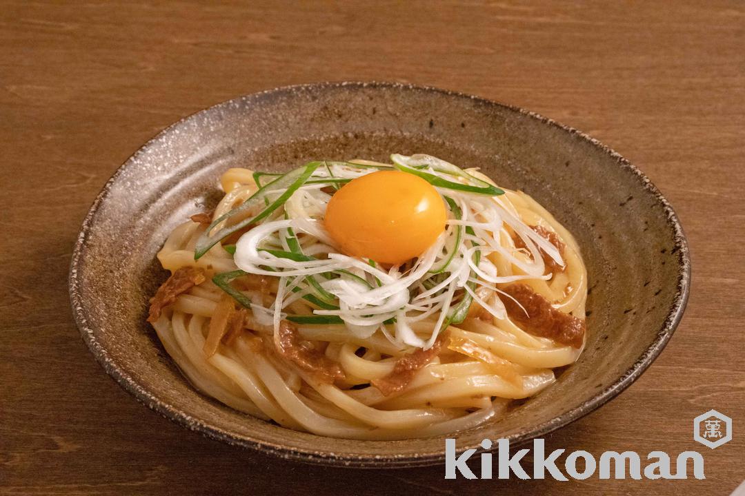 具麺で簡単 油そば風うどんのレシピ つくり方 キッコーマン ホームクッキング