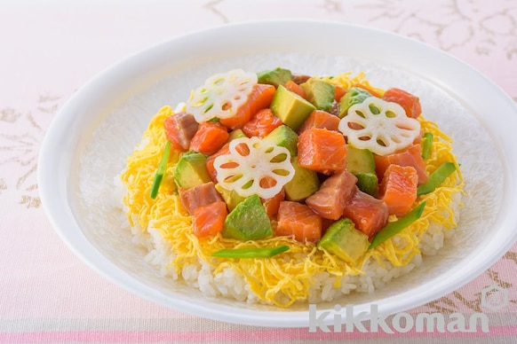 アボカドとサーモンの無敵漬け ちらしずし のレシピ つくり方 キッコーマン ホームクッキング