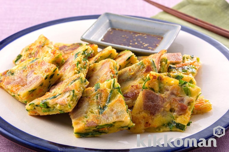 焼肉のたれで味が決まる!豚にらのチーズチヂミ