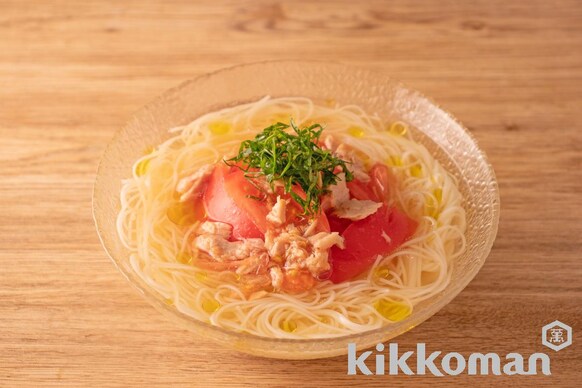 冷やしツナトマそうめんのレシピ つくり方 キッコーマン ホームクッキング 冷やしツナトマそうめんのレシピ つくり方 キッコーマン ホームクッキング