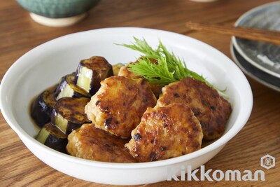 写真:揚げ焼きなすとつくねのまろやかあん
