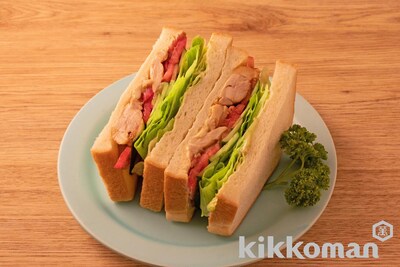写真:レンジで簡単!香味ねぎだれチキンサンド