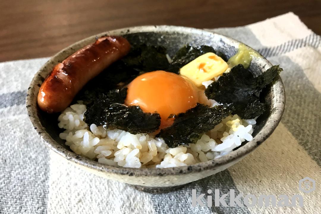 海苔バターの卵かけごはん（山本ゆりさん・旨み豊かな昆布だししょうゆ使用）