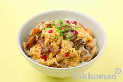 写真:ふんわり卵の豚バラガーリック丼
