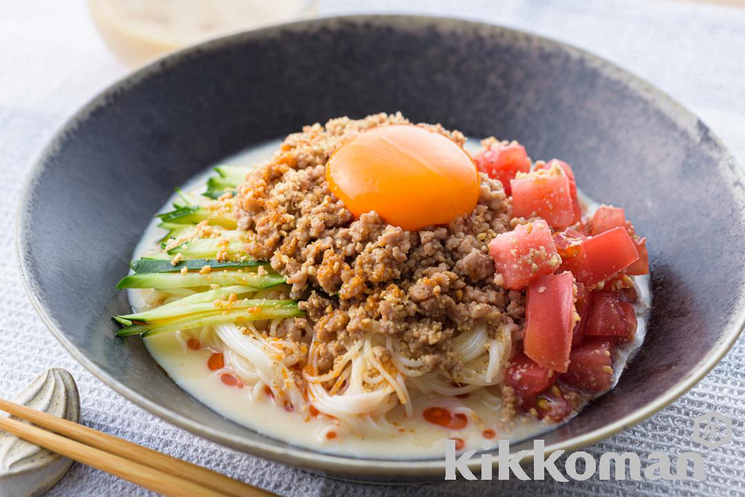 焼肉のたれでがっつり！冷やし担々麺風そうめん