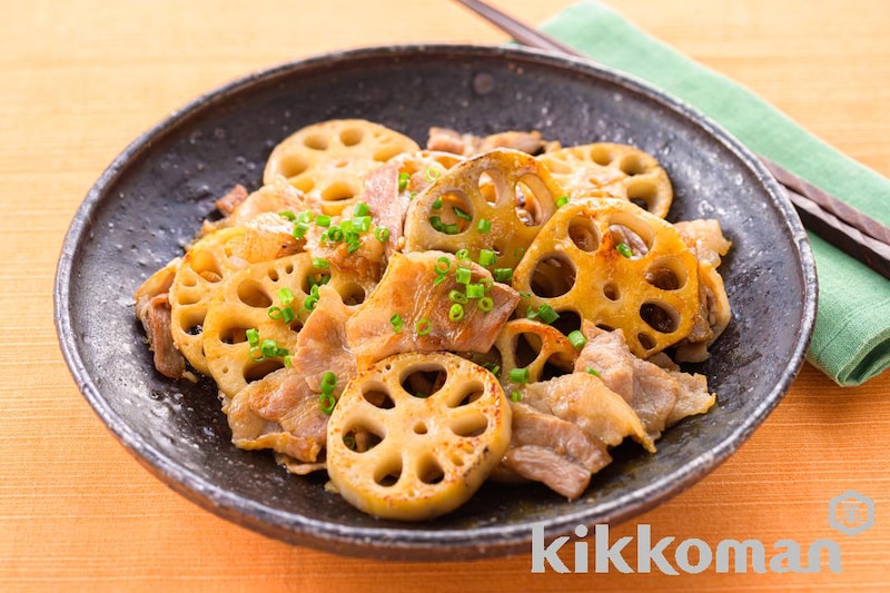 豚バラれんこん(蓮根)【ごま油香る甘辛しょうゆ味の人気おかず】