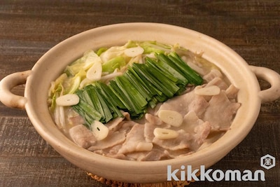 もつ鍋風豚バラ豆乳鍋のレシピ つくり方 キッコーマン ホームクッキング