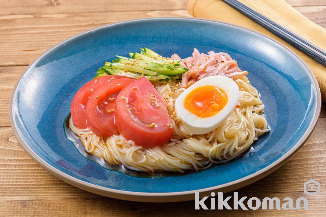 冷やし中華風そうめんのレシピ つくり方 キッコーマン ホームクッキング