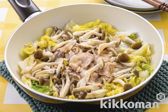 フライパンで簡単 豚と白菜の旨だし蒸しのレシピ つくり方 キッコーマン ホームクッキング