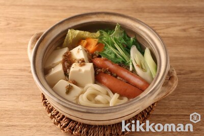 写真:ねぎ塩うどん鍋(具鍋使用)