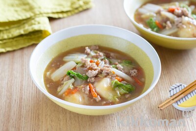 写真:白菜と餅のとろとろあんかけ(うちのごはんアレンジ)
