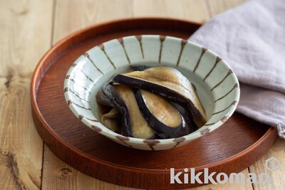 写真:下味冷凍 なすの煮びたし