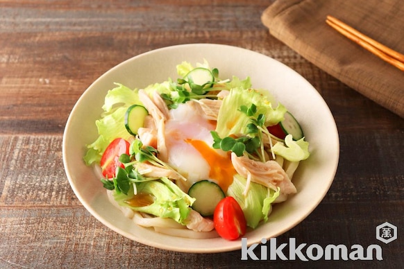 ゆず香る さっぱりチキンサラダうどんのレシピ つくり方 キッコーマン ホームクッキング