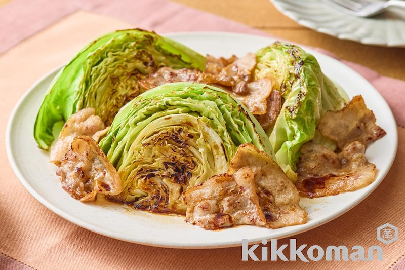 キャベツと豚ばらのしぼ生ステーキ【味つけは生しょうゆだけ】