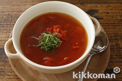 写真:トマトのしょうゆスープ
