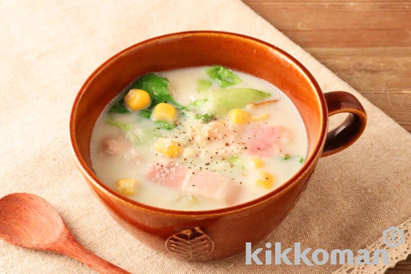 豆乳でつくる 簡単ヘルシーあったかスープレシピ キッコーマン ホームクッキング