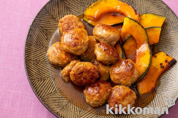 肉だんごとかぼちゃの甘酢あんのレシピ つくり方 キッコーマン ホームクッキング