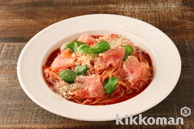 写真:生ハムとバジルのイタリアンそうめん