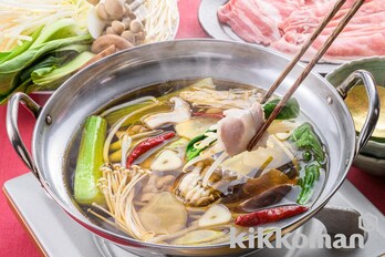 唐辛子と山椒で シビ辛スープしゃぶしゃぶのレシピ つくり方 キッコーマン ホームクッキング