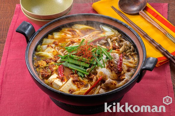 炎の旨辛キムチ鍋 鬼滅の刃コラボ鍋メニュー のレシピ つくり方 キッコーマン ホームクッキング