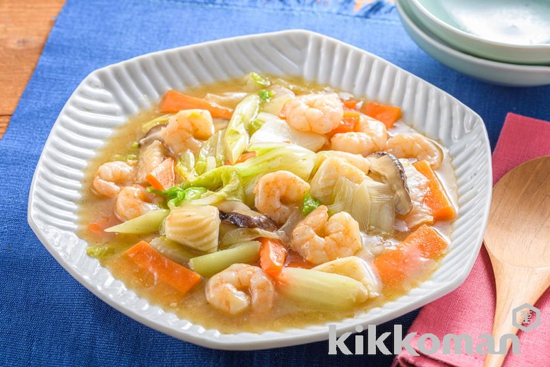 白だしとごま油で味付け簡単!海鮮八宝菜