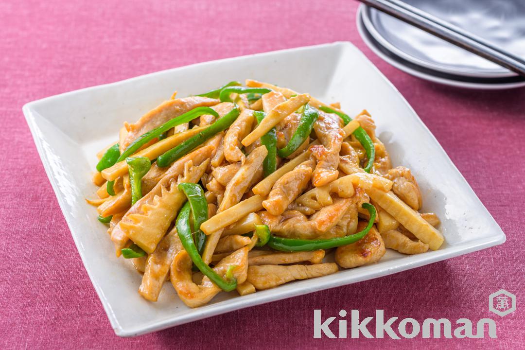 Photo: Chicken, Bamboo Shoot and Green Pepper Stir-Fry (Low Sodium) 