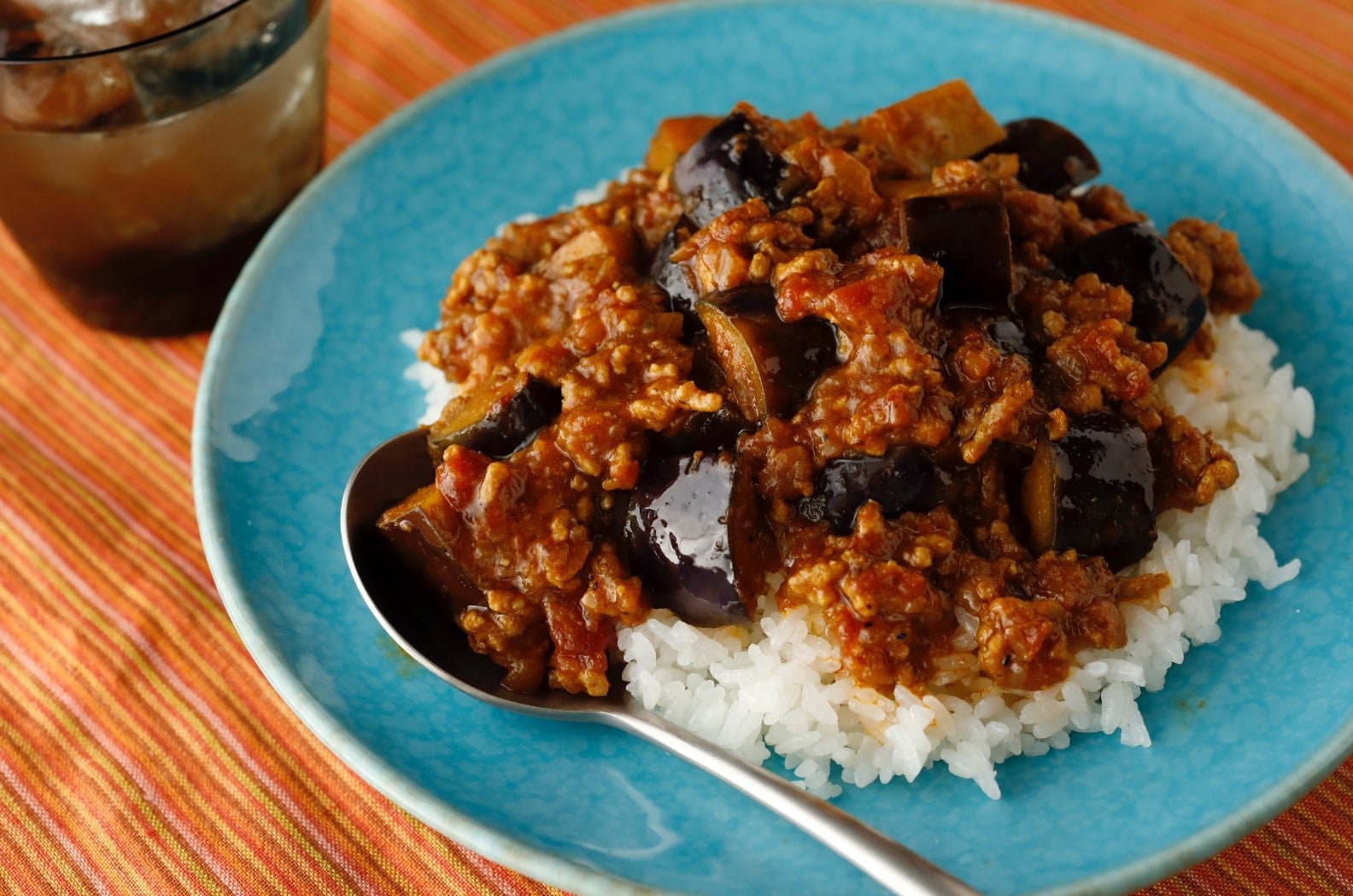 写真：なすとひき肉の和風キーマカレー