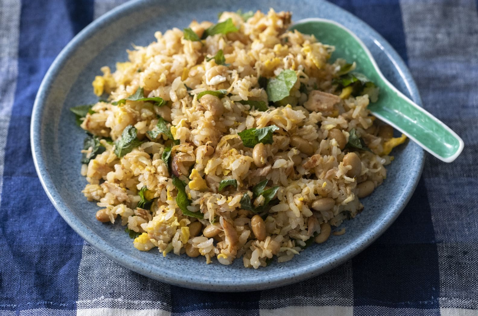 写真：切り干し大根と大豆のツナチャーハン