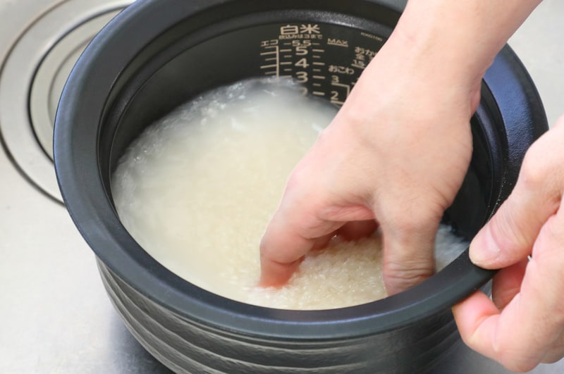 写真:軽くかき混ぜる