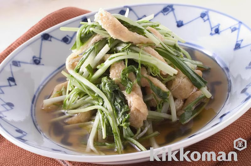 写真:水菜と油揚げの煮びたし
